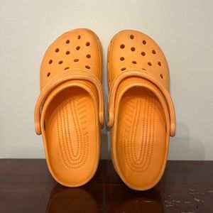 Orange crocs